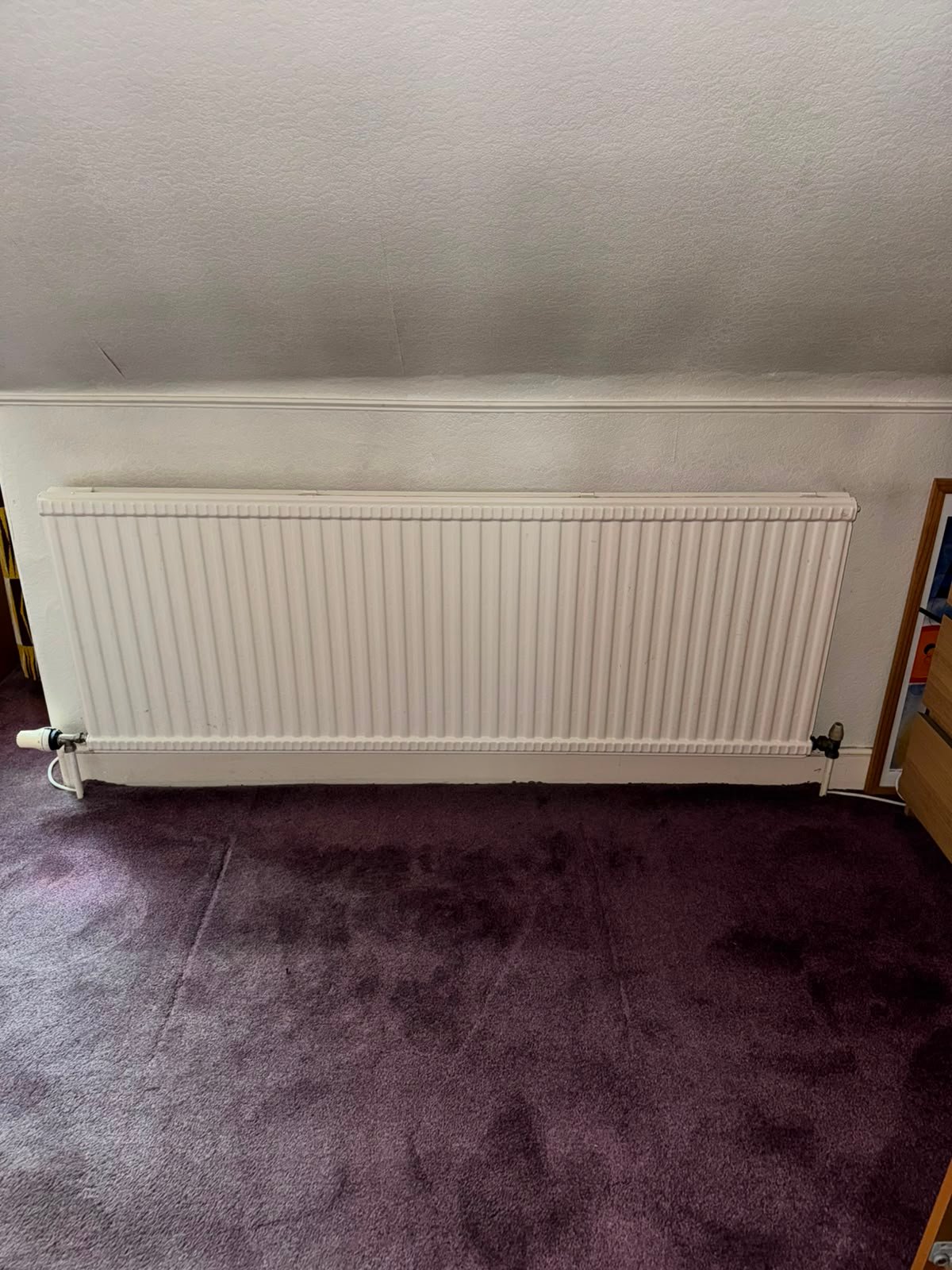 Old radiator before replacement by Tayside Gas Services Ltd