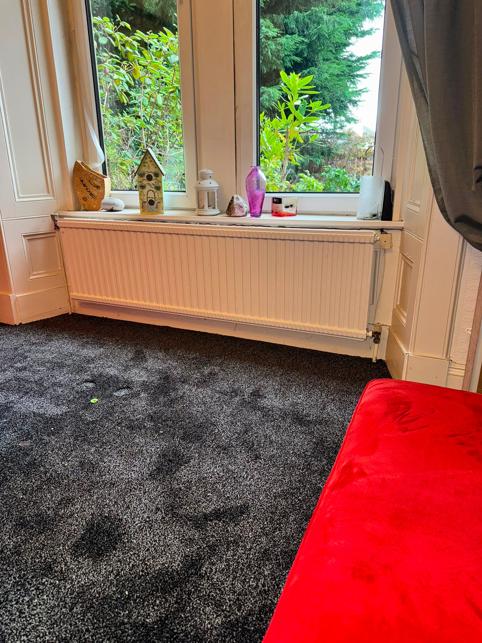 Old radiator before replacement in traditional property