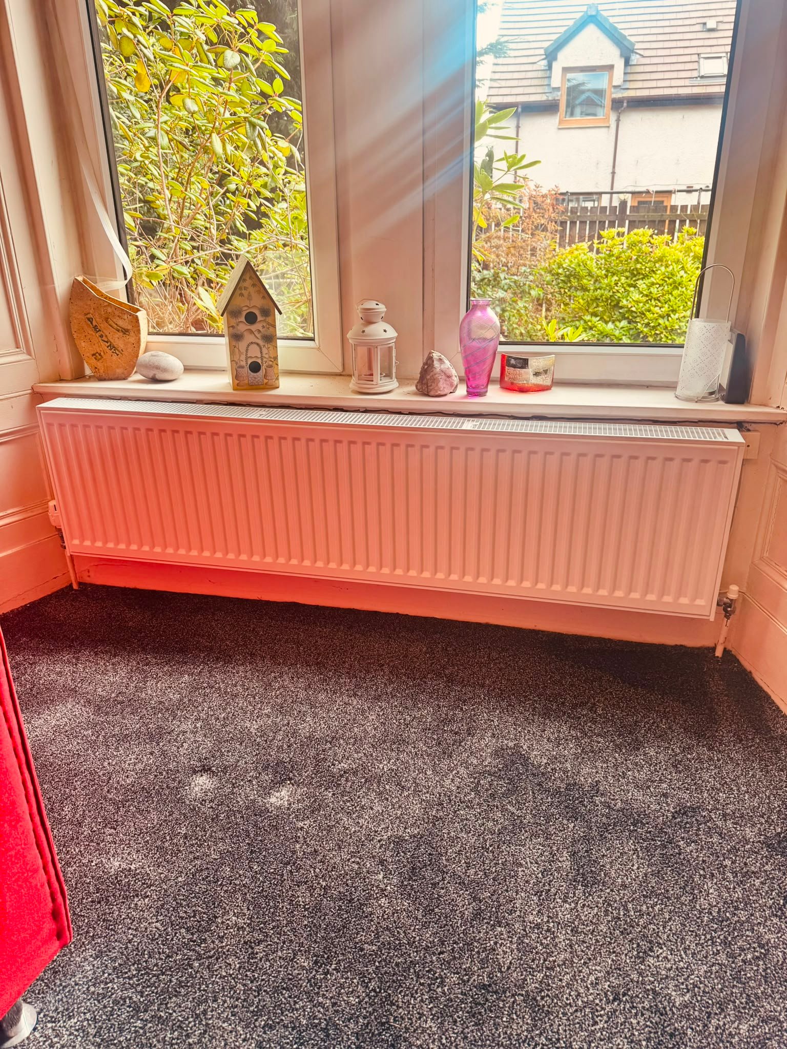 New Stelrad radiator after replacement in traditional property