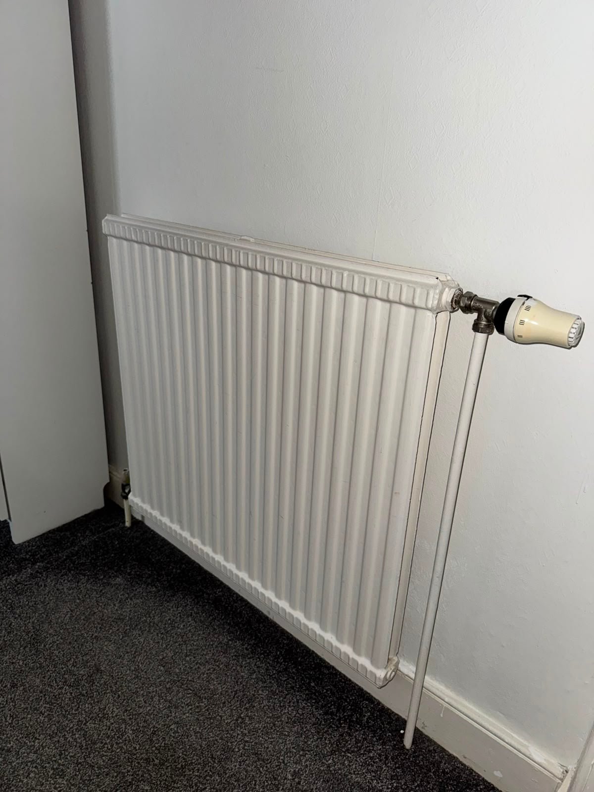 Old radiator before heating upgrade