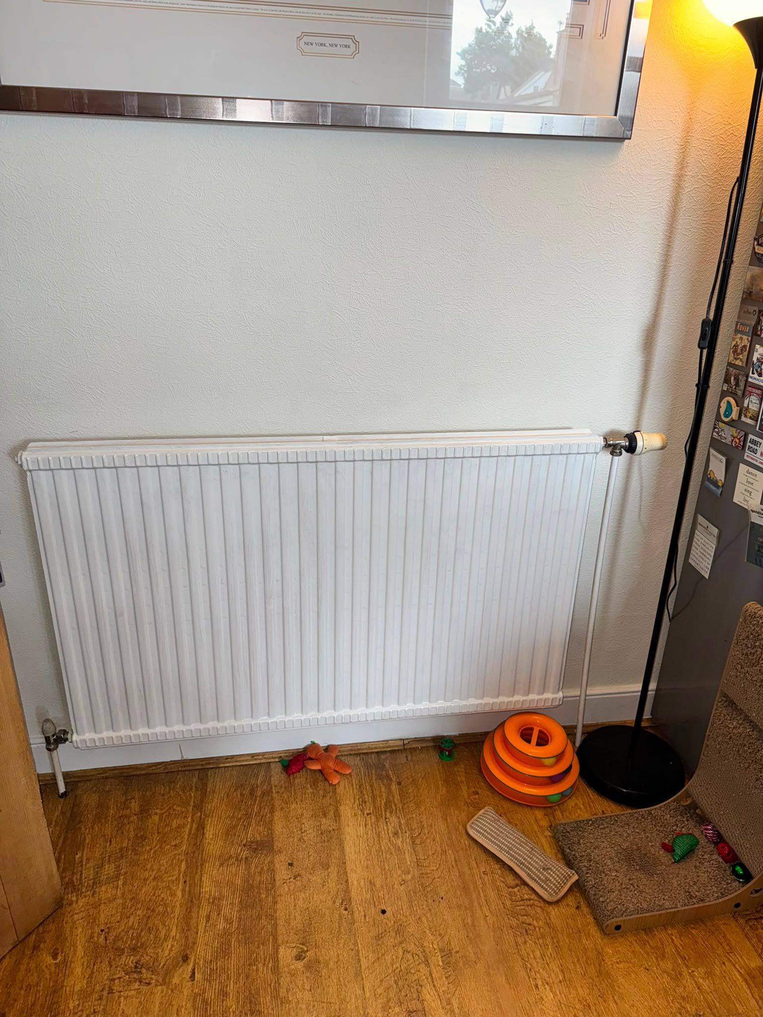 Old radiator before heating system upgrade