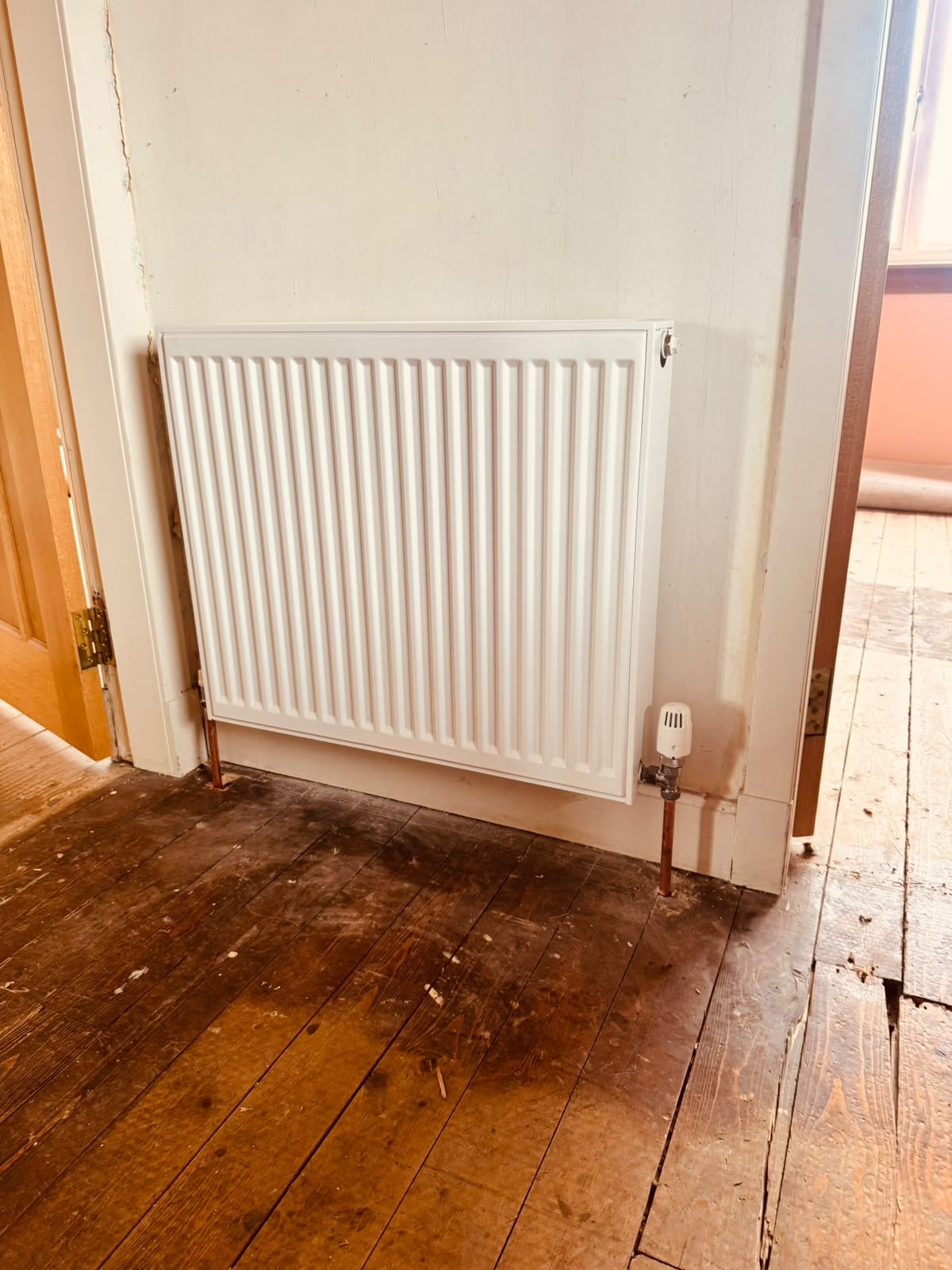New radiator following heating system upgrade
