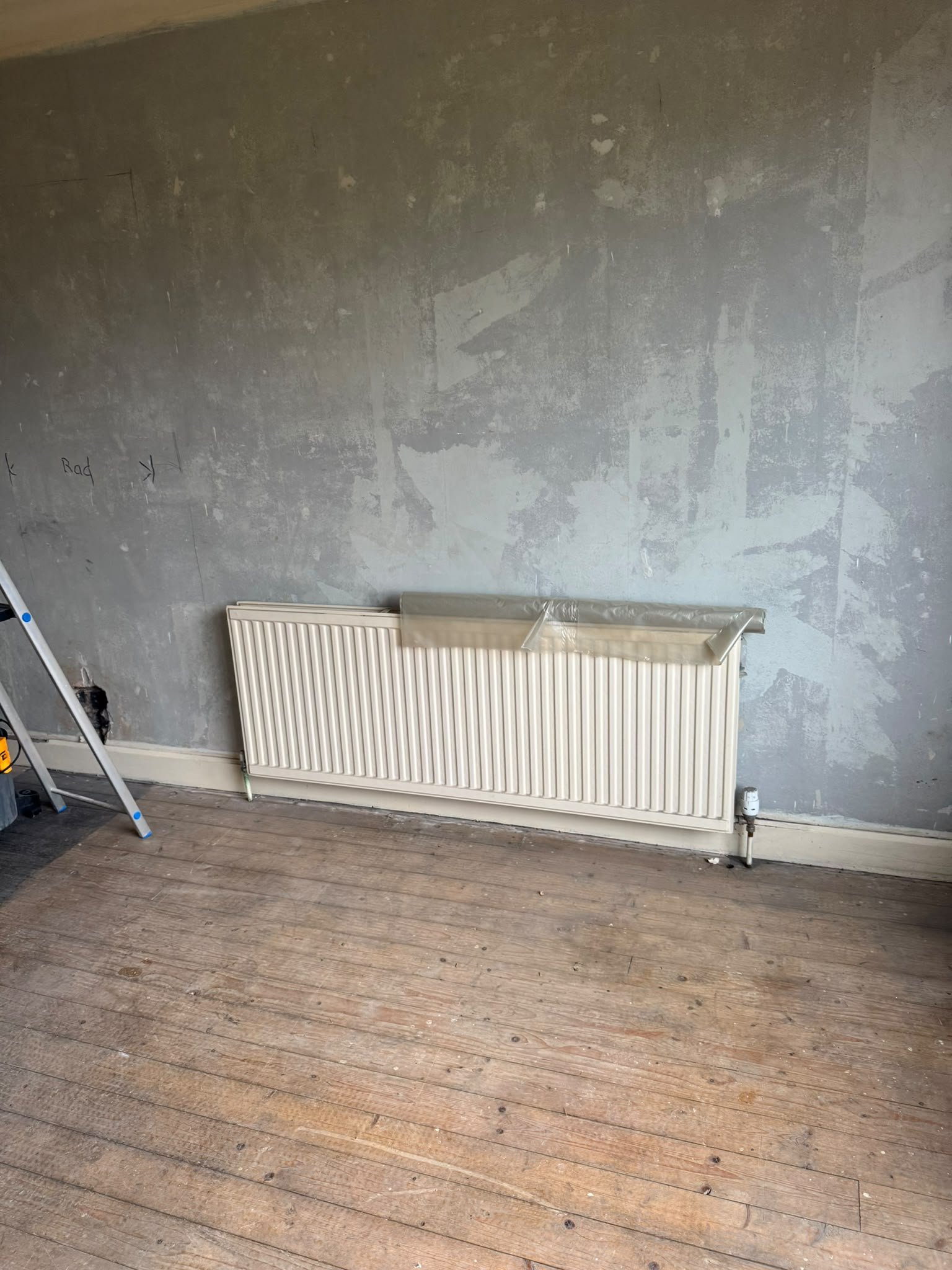 Old radiator before replacement